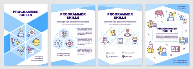 Vector programmer skills brochure template