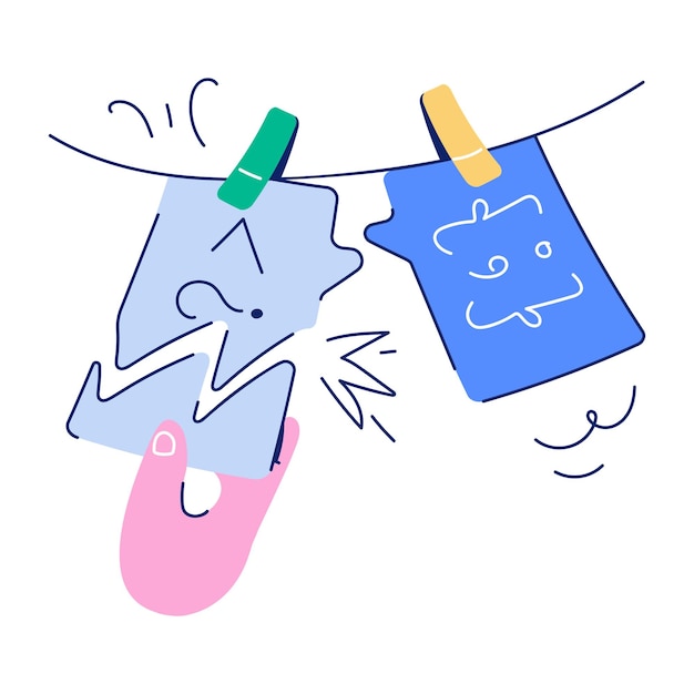 Programmering bouwt Doodle Mini Illustratie