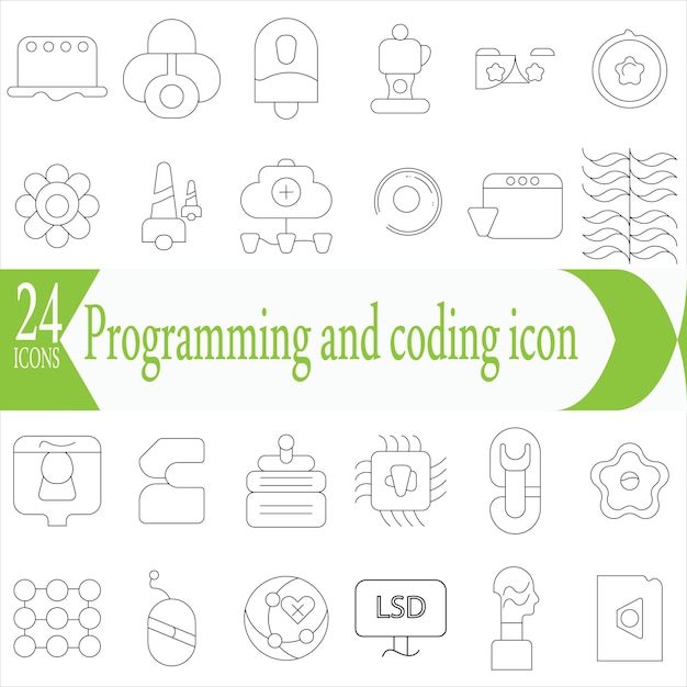 Programmering en codering icon set Software development icon collection bevat iconen zoals code api programmerer ontwikkelaar informatietechnologie coder en meer Zie minder