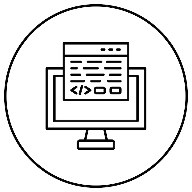 Programmering icoon vector afbeelding Kan worden gebruikt voor SEO en SEM