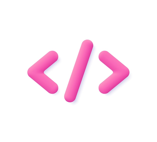 Programmeringscode Python of Java Api-symbolen Programmering en webontwikkelingsconcept 3d-vectoricoon