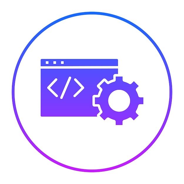 Programmeringsinstellingen Vectorillustratie