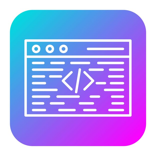 Programmeringstaal vector icoontje Kan worden gebruikt voor No Code icoonset