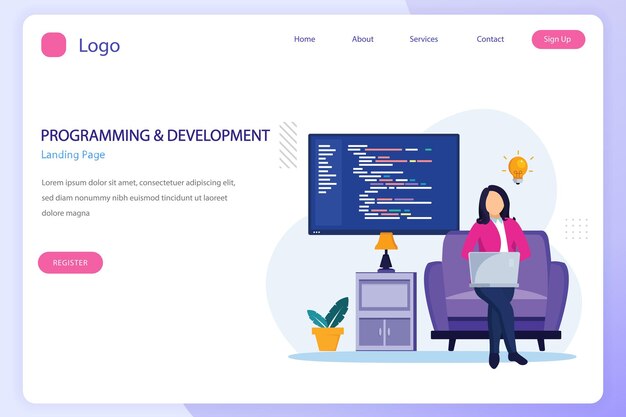 Programming Landing Page Images - Free Download on Freepik