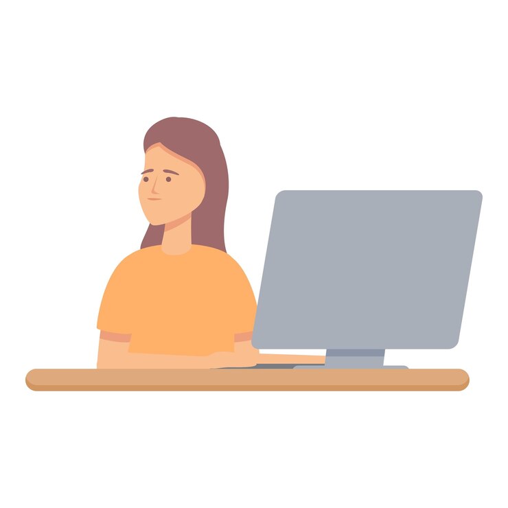 Vector programming classroom icon cartoon vector computer technology education children
