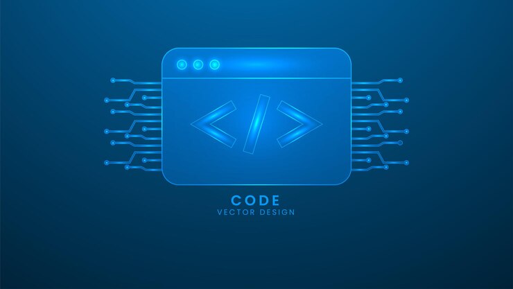 Premium Vector | Programming code development Computer programming and ...