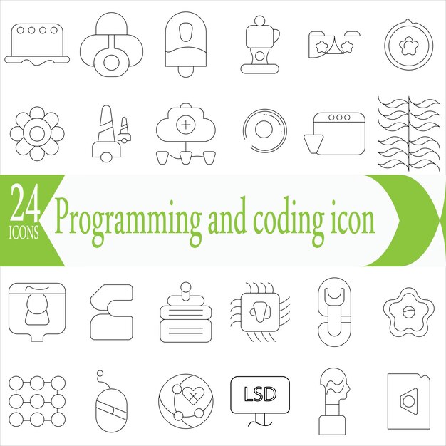 programming and coding icon set software development icon collection contains such icons as code api programmer developer information technology coder and more see less