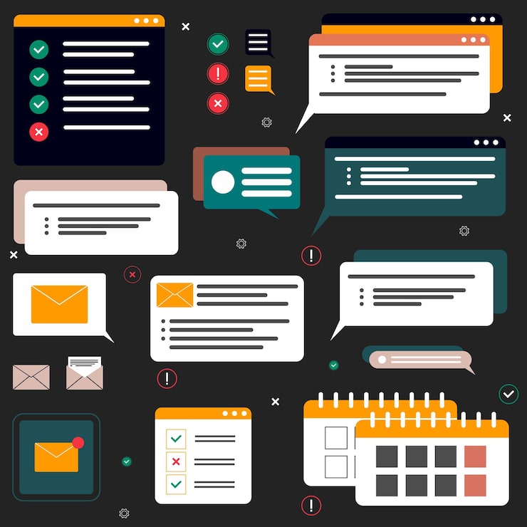 Vector programming coding icon set. software development icon collection. programmer and developer symbol