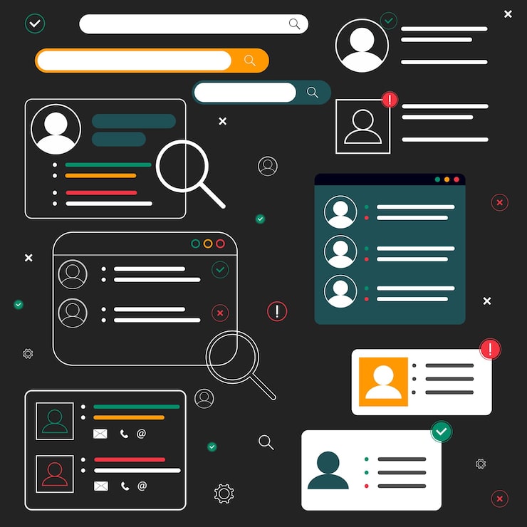 Vector 程式編碼圖像集. 軟件開發圖像集合. 程序員和開發者符號