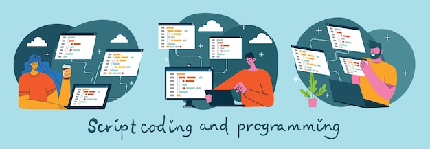 Programming and coding illustration