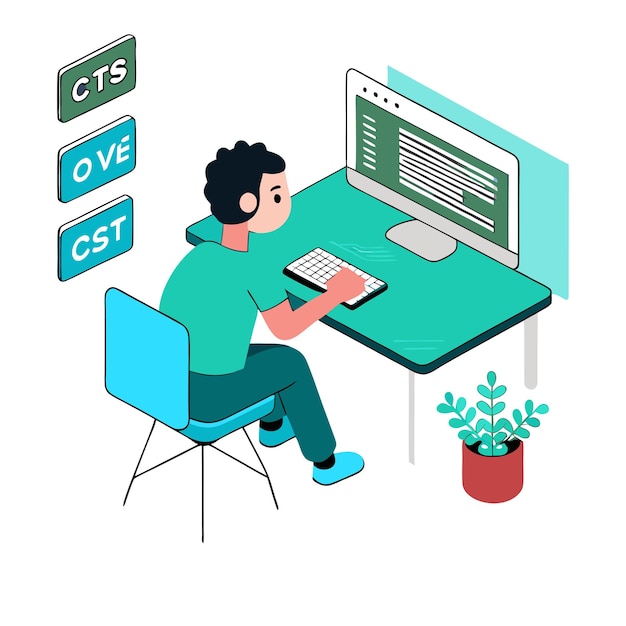 Programming concept codering java script programming illustratie