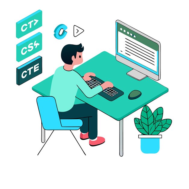 Programming concept codering java script programming illustratie