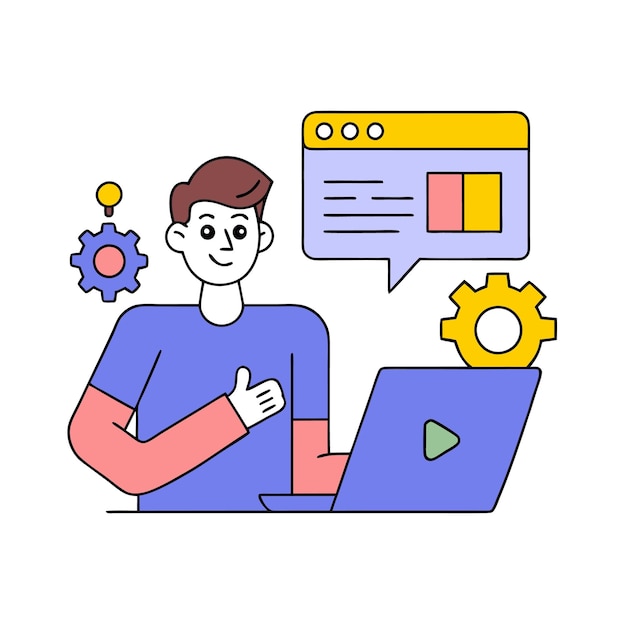 Programming concept codering java script programming illustratie