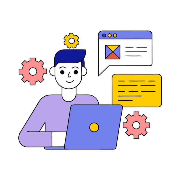 Programming concept codering java script programming illustratie