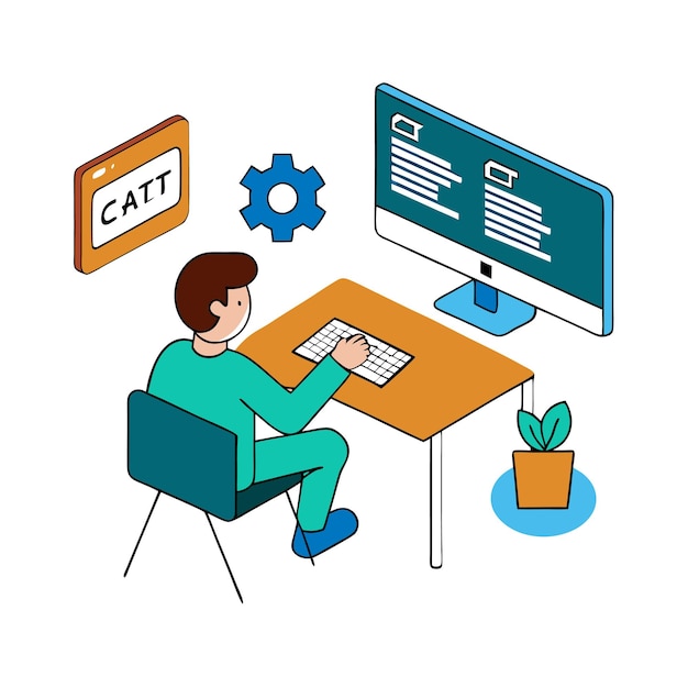 programming concept coding java script progamming illustration