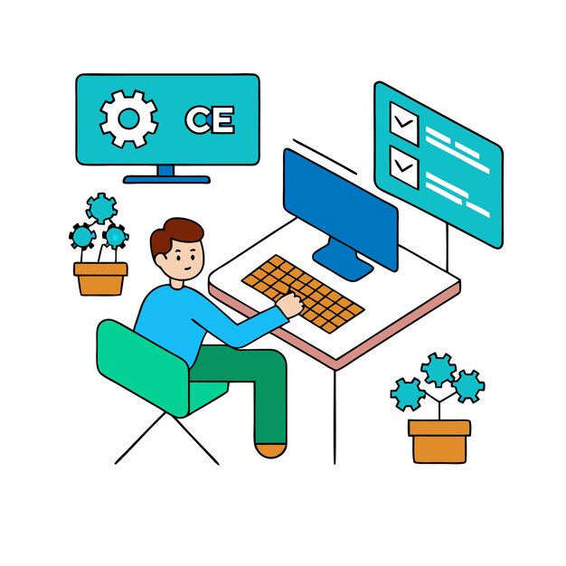 programming concept coding java script progamming illustration
