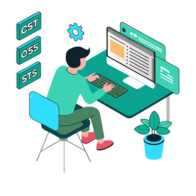 programming concept coding java script progamming illustration