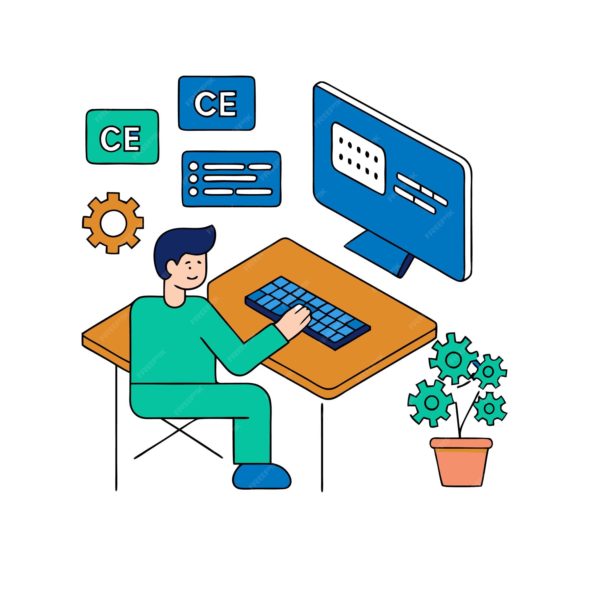 Programming concept coding java script progamming Illustration ...