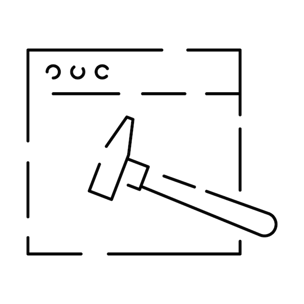 Набор значков векторных линий, связанных с программированием и разработкой. Набор значков контура веб-разработки и разработки приложений.