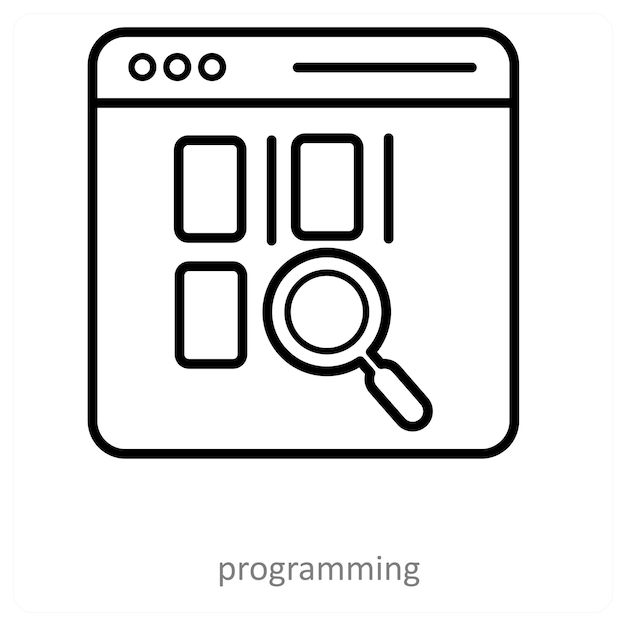 Programming en codering icoon concept
