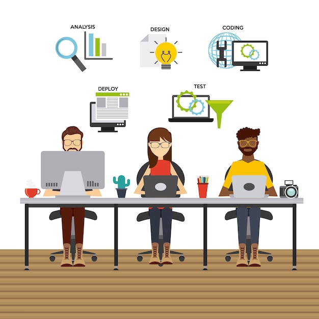 Computer Design All Users Vectors & Illustrations for Free Download ...