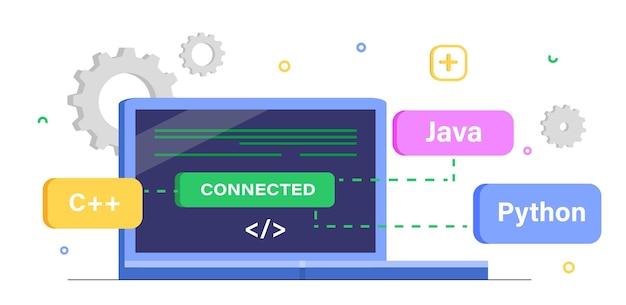 Programming languages vector concept