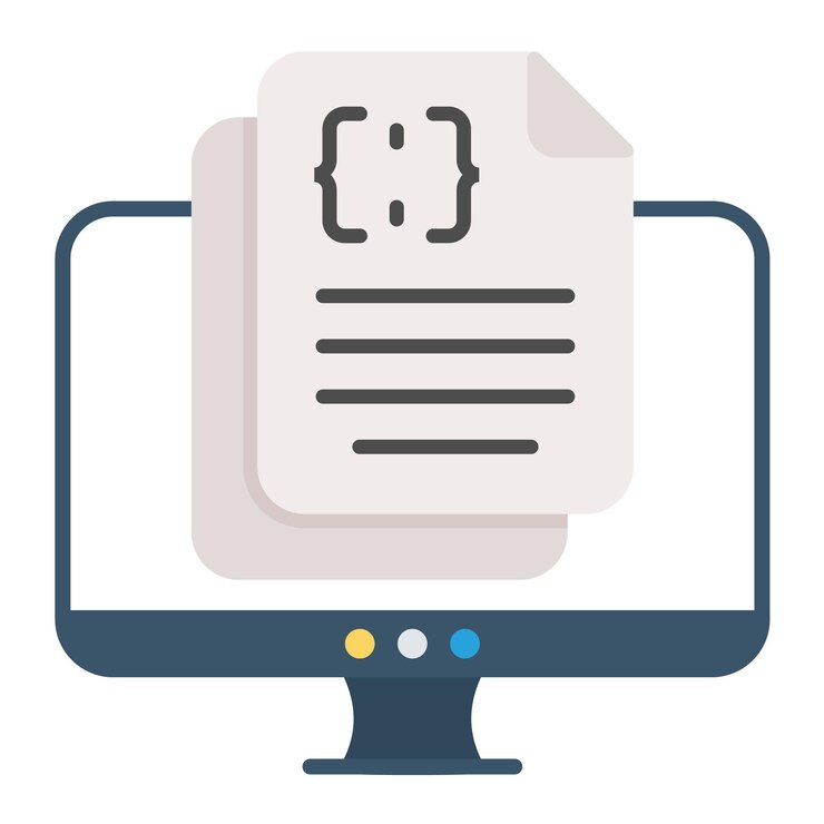 Vector programming notes flat illustration