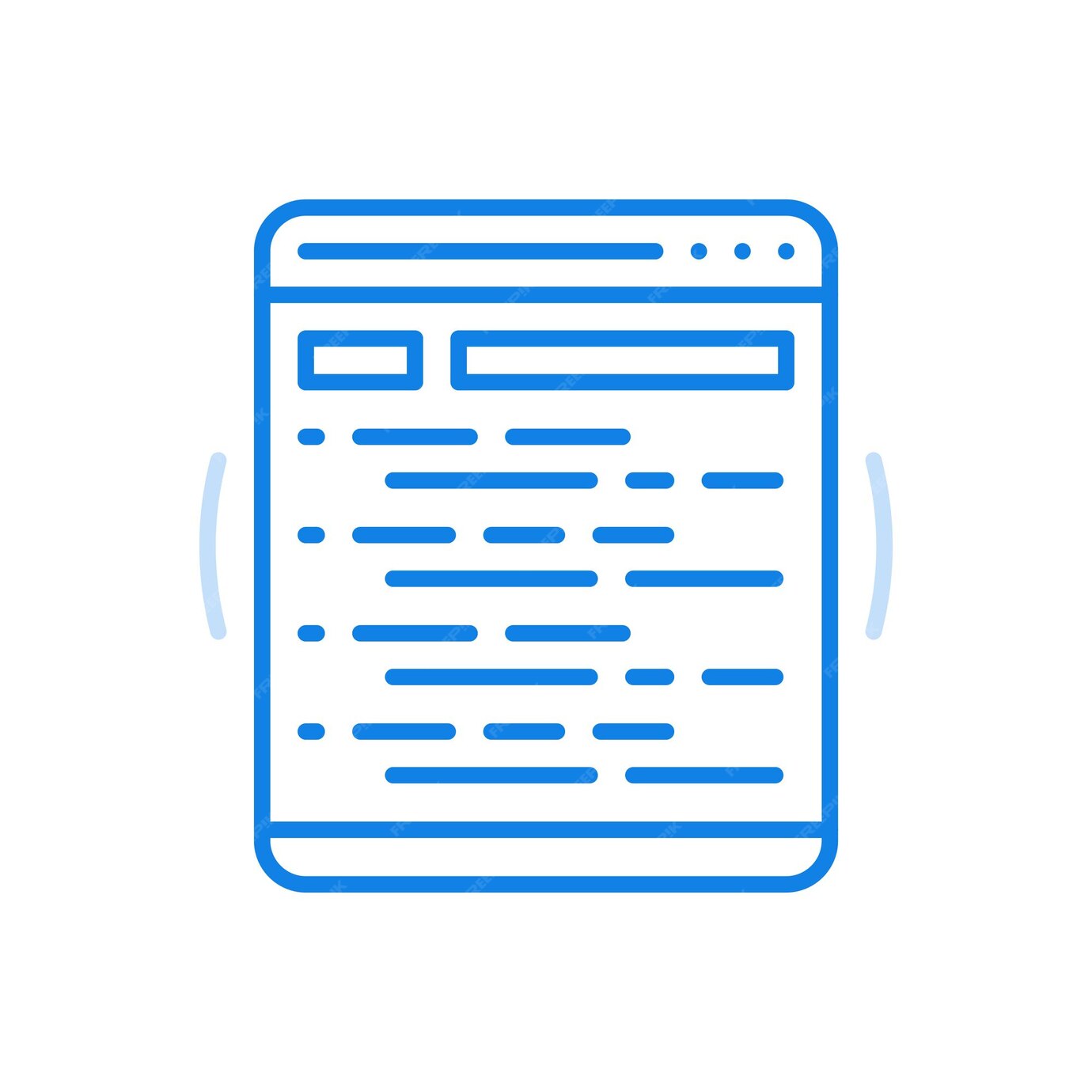 Premium Vector | Programming process vector line icon website ...