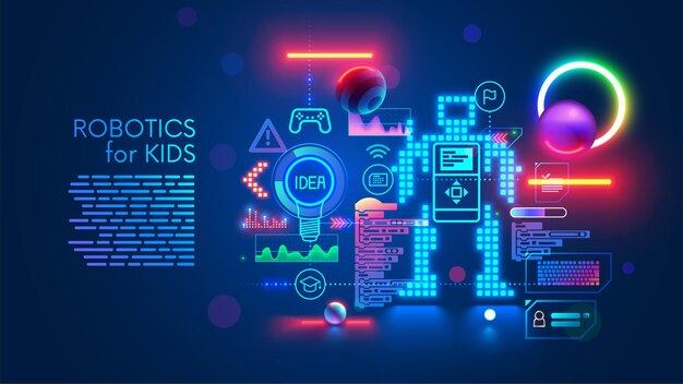 programming of robots for kids kids learning to coding programming in online it school engineering courses in internet for children kids studying engineering robotics technology programming ai