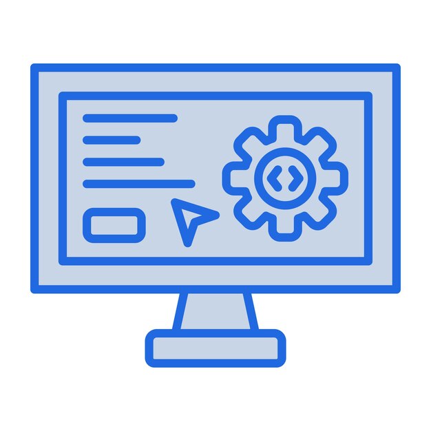 Programming Settings Blue Tone Illustration