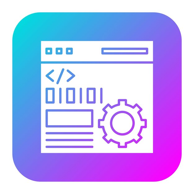 プログラミング 設定 ベクトル アイコン SEO と SEM アイコンセットに使用できます