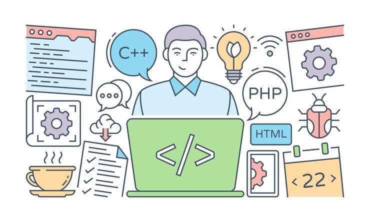 Premium Vector | Programming skills