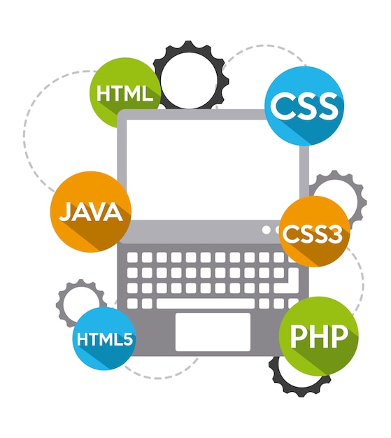 Vettore progettazione del software di programmazione, grafico dell'illustrazione eps10 di vettore