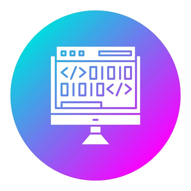 プログラミング ベクトル アイコンは SEO と SEM アイコンセットに使用できます