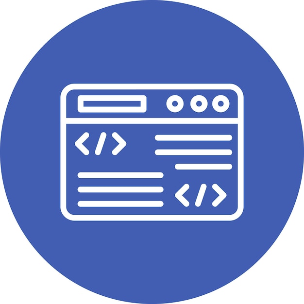 Иллюстрация иконки векторного программирования SEO и SEM