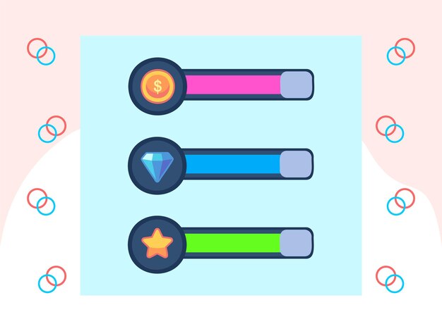 progress bar concept illustrationstylish and beautiful