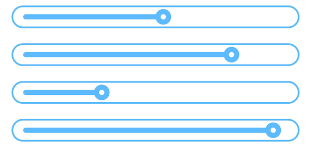 Progress bar indicators business dashboard blue line element