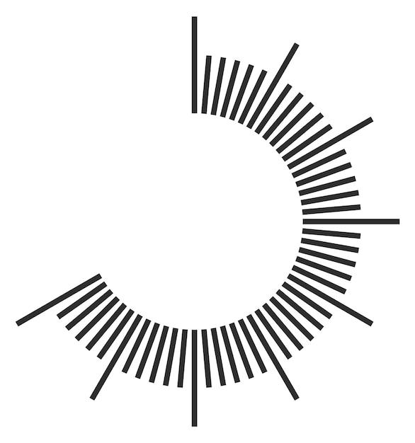 Progress indicator circle Round line chart element