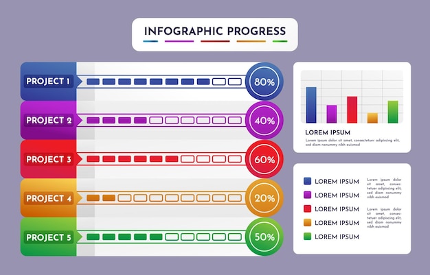 Инфографический шаблон прогресса