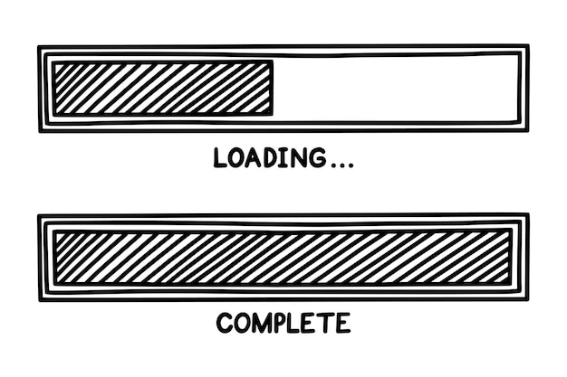 Vector progress loading bar infographics design element with status of completion