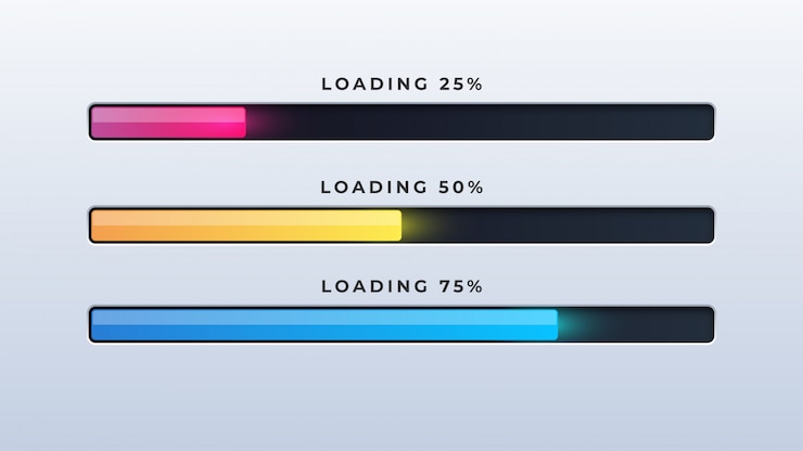 Vector progress loading bar