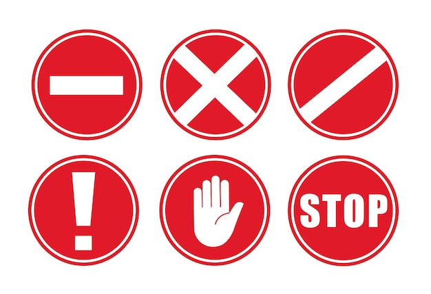 Vector prohibition ban icon. vector illustration