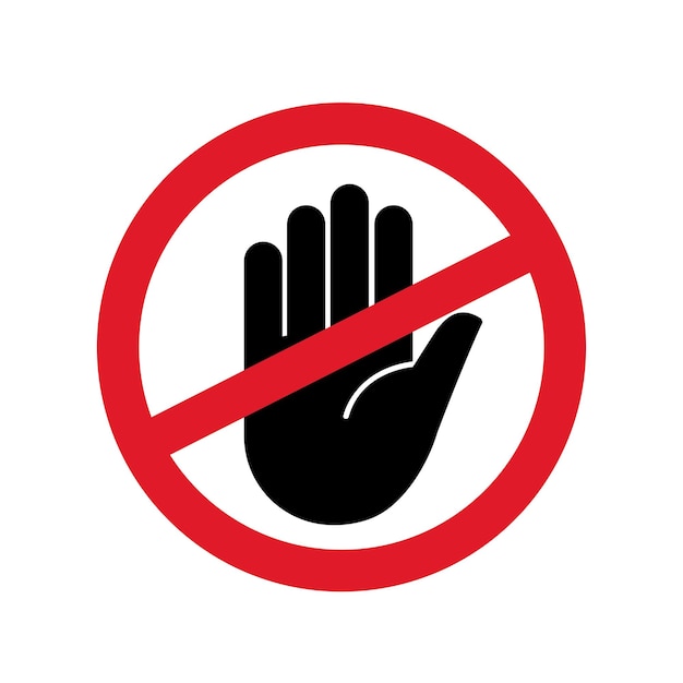 Prohibition ban icon. vector illustration