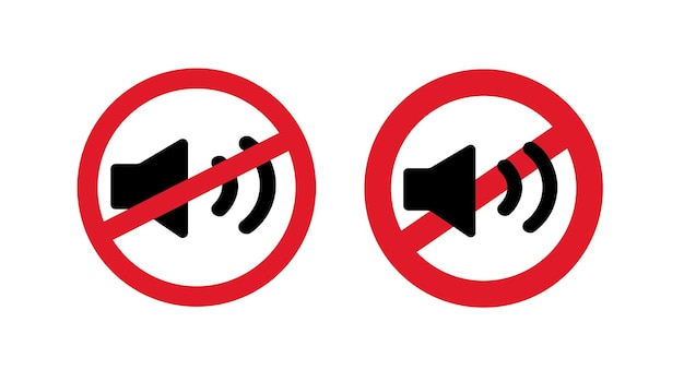 Prohibition of loud sound icon