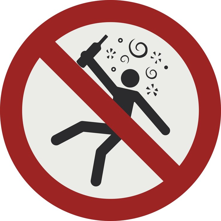 PROHIBITION SIGN PICTOGRAM NOT FOR PEOPLE IN THE STATE OF INTOXICATION ISO 7010 P043