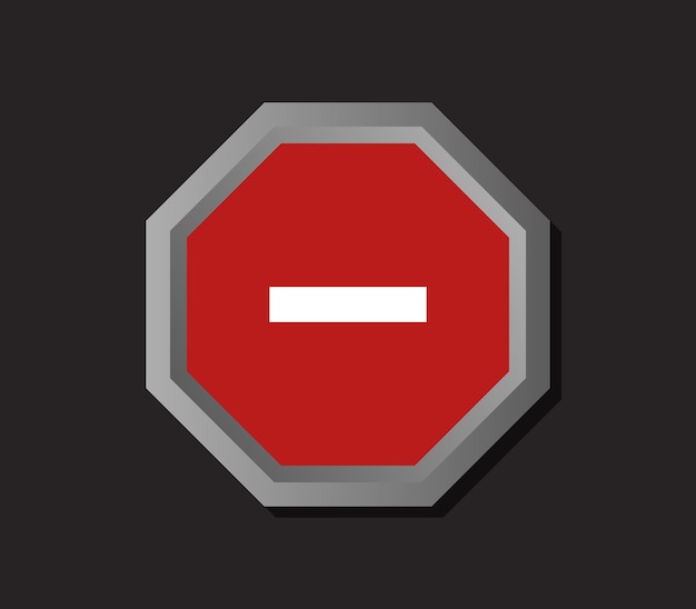 Vector prohibition sign