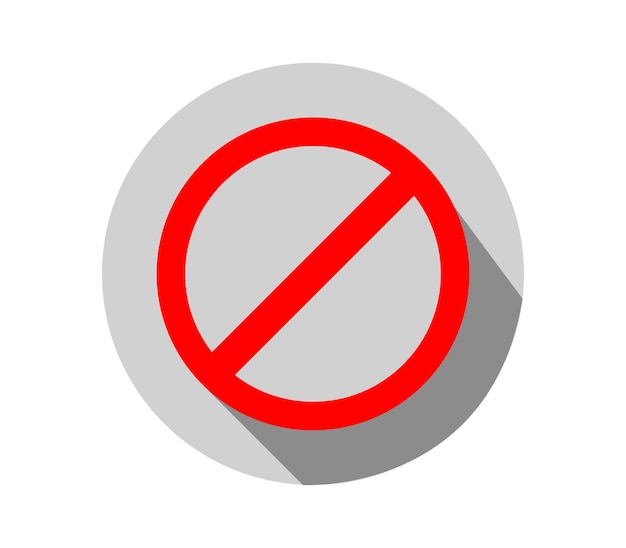 Vector prohibition sign