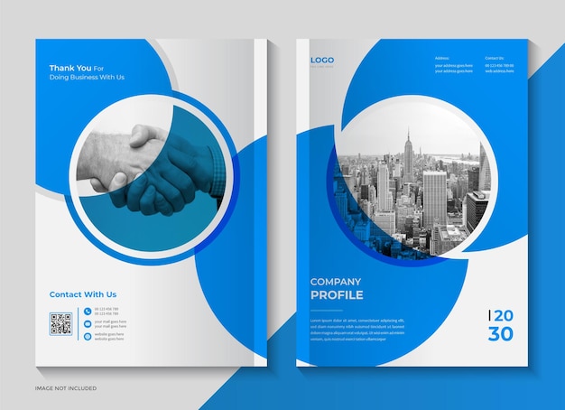 Project case study cover brochure cover or annual report and company profile cover or booklet cover
