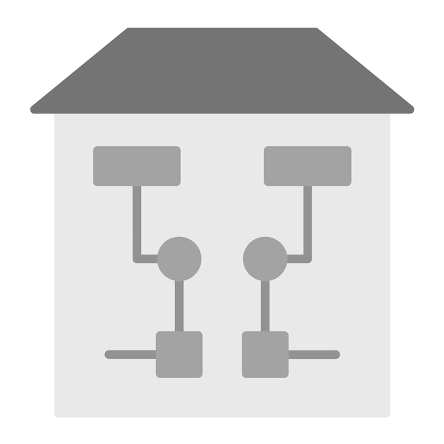 Векторное изображение значка проекта может быть использовано для улучшения дома