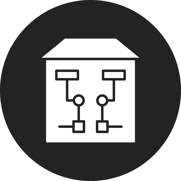 Векторное изображение значка проекта может быть использовано для улучшения дома